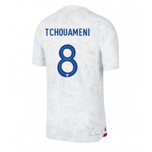 France Aurelien Tchouameni #8 Replica Away Stadium Shirt World Cup 2022 Short Sleeve